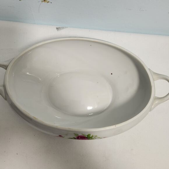 Vintage Royal China Japan Soup Tureen With Lid Featuring Rose Floral Pattern - Picture 3 of 5